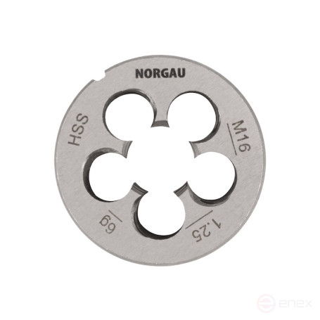 Плашка NORGAU Industrial по металлу MF16x1.25 мм, HSS