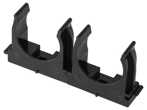 Крепеж-клипса ЭРА CLIP-32-B-MP для трубы прямой монтаж черная d32мм 50шт