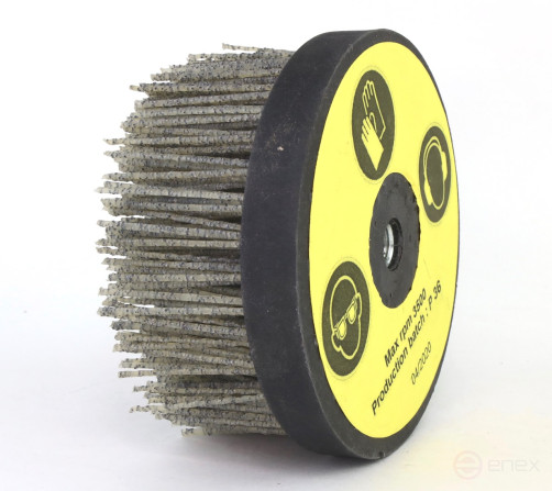 Щетка чашечная Д140*M14, ворс полимер-абразив P36 по дереву для УПМ УШМ (болгарка) (3-100)