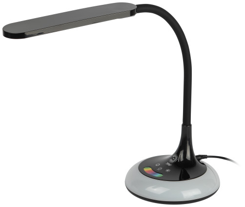 Настольный светильник ЭРА NLED-481-10W-BK светодиодный с RGB ночником черный