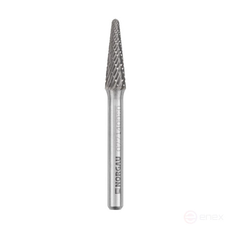 Борфреза твердосплавная NORGAU Industrial коническая 8 мм, 14°, форма L, DCM