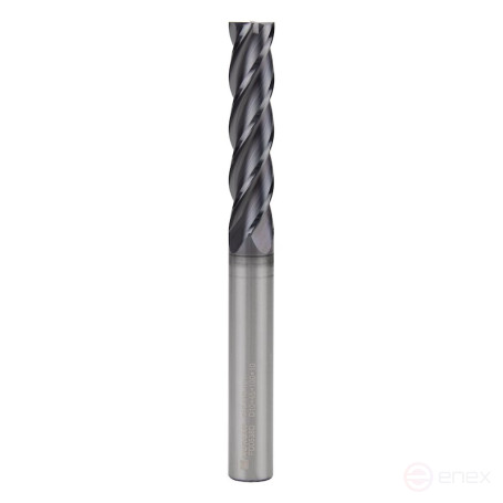 Universal end milling cutter NORGAU Industrial for metal 10x100 mm, Z4, VHM/AlCrSiN