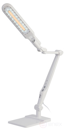 Настольный светильник ЭРА NLED-497-12W-W светодиодный на струбцине и с основанием белый