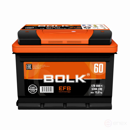 Аккумулятор BOLK EFB Stop&Go 60 А/ч прямой L+ 242x175x190 L2 EN 530 А