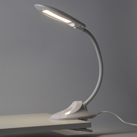 Настольный светильник ЭРА NLED-478-8W-W светодиодный на прищепке белый