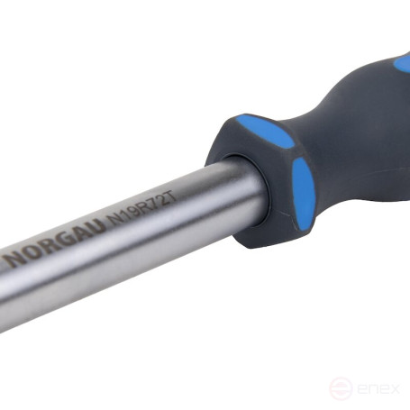 NORGAU Industrial ratchet with switch mechanism and 1/2" swivel head, N19R72T