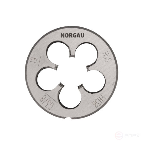 Плашка дюймовая NORGAU Industrial по металлу G 3/8, HSS