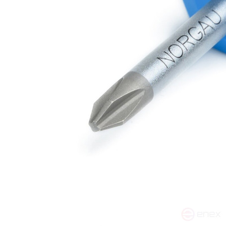 Отвёртка крестовая NORGAU Industrial короткая Phillips PH2х38 мм, N162