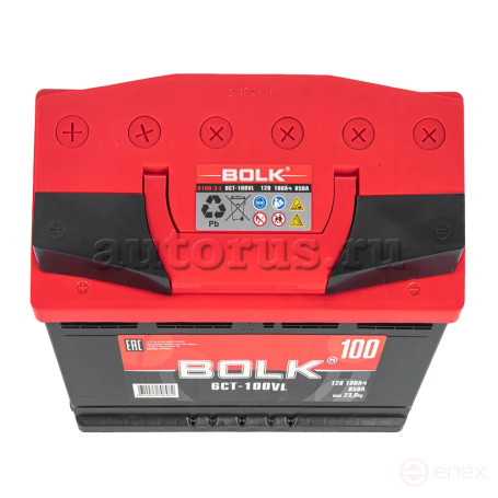 Аккумулятор BOLK Standart 100 А/ч прямой L+ 353x175x190 L5 EN 850 А