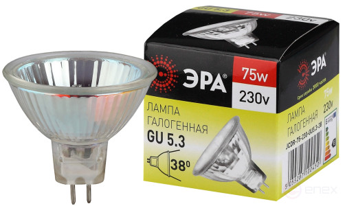 Halogen lamp ERA GU5.3-JCDR(MR16)-75W-230V-CL 75W soffit Warm white light GU5.3