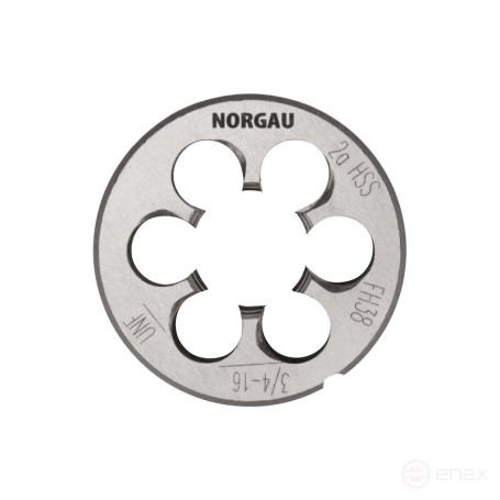 Плашка дюймовая NORGAU Industrial по металлу UNF 3/4, HSS