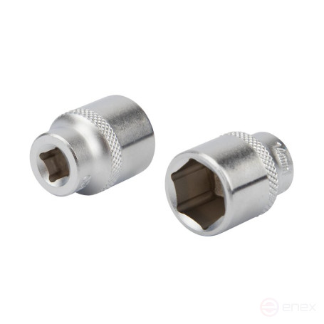 Set of hexagon socket heads NORGAU Industrial with 1/4" accessories, 35 pieces, N2035-S414 in a metal box