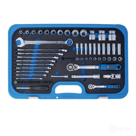 Набор слесарного инструмента NORGAU Industrial в пластиковом кейсе 77 предметов, N1000