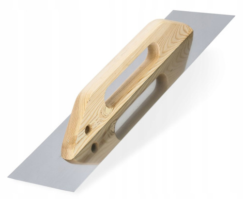 Гладилка гладкая нержавеющая 130 х 580 мм, дер.ручка, Чеглок (15)