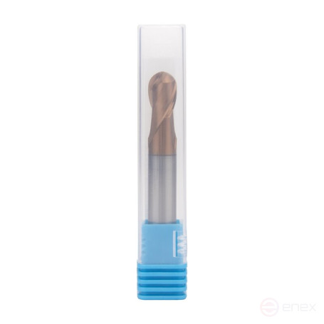 Фреза концевая сферическая NORGAU Industrial по металлу 10 мм, Z2, VHM/TiAlCrSiN