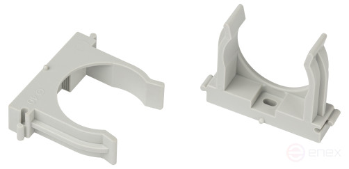 Крепеж-клипса ЭРА CLIP-40-G-MP для трубы прямой монтаж серая d40мм 25шт