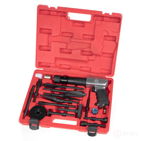 Pneumatic hammer with a set of chisels and nozzles 19pr. ARNEZI R7501119