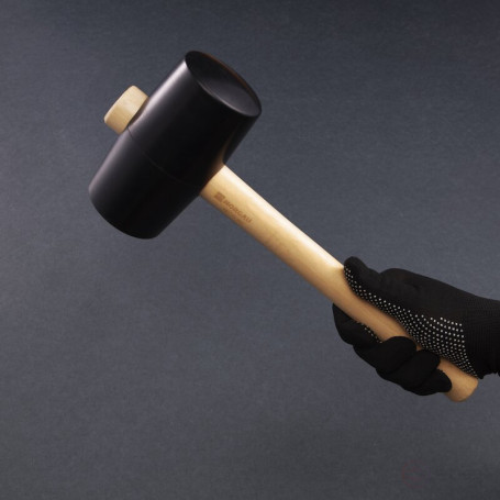 Rubber mallet NORGAU Industrial with wooden handle 910 g, 80 mm, N226-80