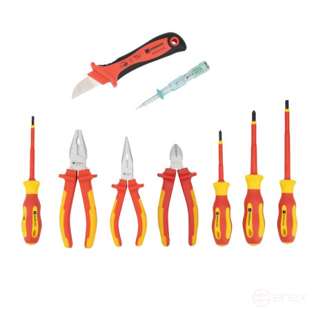 Set of dielectric tools for electrician NORGAU Industrial in a roll-up bag N1009-206VDE, 9 items