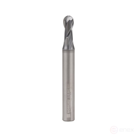 End mill NORGAU Industrial spherical 5 mm, Z2, VHM/AlCrSiN