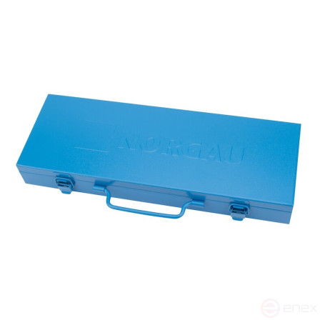 Набор двеннадцатигранных торцевых головок с аксессуарами NORGAU Industrial 3/8", 22 предмета, ND3022 в металлическом ящике