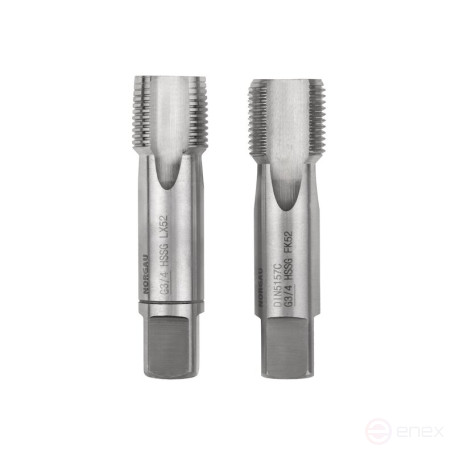 Set of hand taps NORGAU Industrial G3/4, HSS, 2 pieces