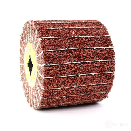 Валик Д120*100*19+4 паза, шлифовальная ткань + нетканый материал с абразивом P80 Coarse по дереву для щеточных шлиф машин (6-066)