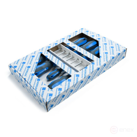 Набор отверток NORGAU Industrial в ложементе, 8 предметов, NBS151-161-008