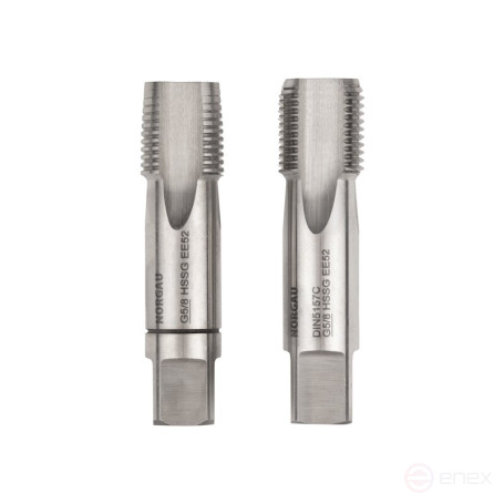 Комплект ручных метчиков NORGAU Industrial G5/8, HSS, 2 предмета