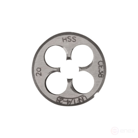 Плашка дюймовая NORGAU Industrial по металлу UNF 1/4, HSS