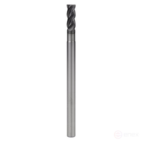 Carbide end mill NORGAU Industrial elongated 10 mm, Z4, VHM/AlCrSiN