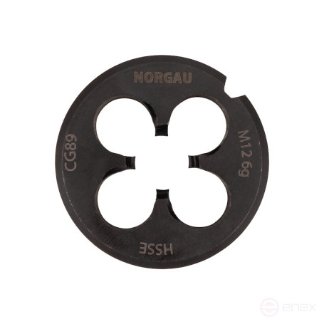 Плашка NORGAU Industrial по металлу M12, HSS-E/VAP