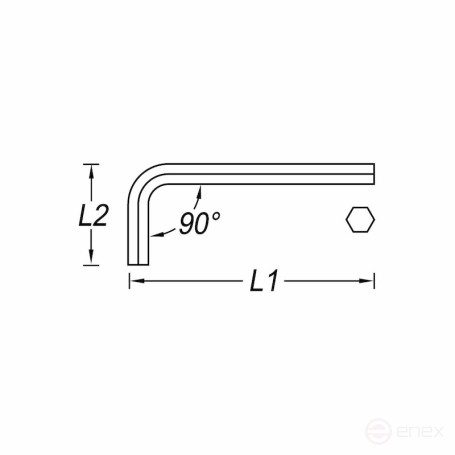 Ключ шестигранный NORGAU Industrial 2 мм, N42-2