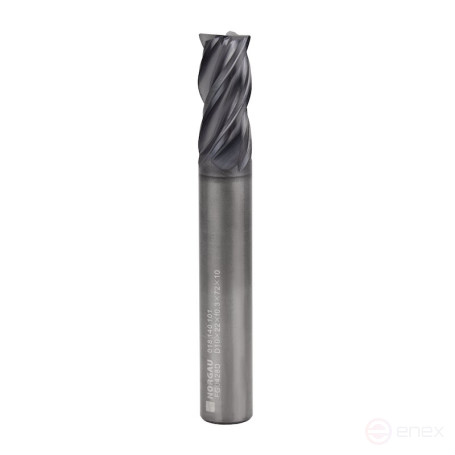 Carbide end mill NORGAU Industrial high-performance 10 mm, Z4, VHM/AlCrSiN