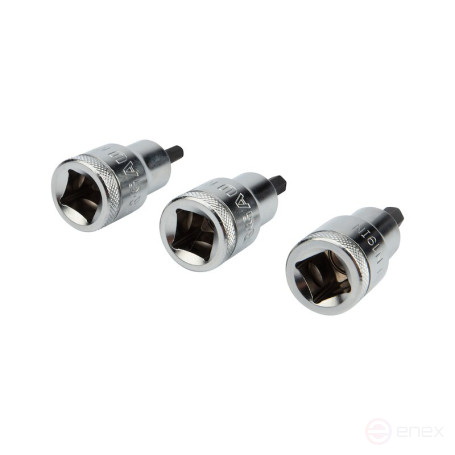 Набор торцевых головок со вставками NORGAU Industrial 1/2”, 8 предметов, NI198-H517 в металлическом ящике