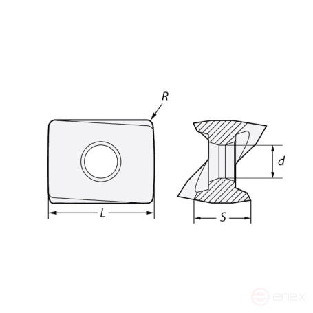 Пластина фрезерная NORGAU Industrial ANKX120708R-UM, NRG20M