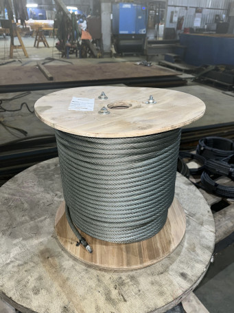 The rope (cable) for the manipulator (CMU) is digitized. DIN 3069 10.0-19x7-sZ-B-1770/180 100 m