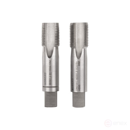 Комплект ручных метчиков NORGAU Industrial MF20x1.5, HSS, 2 предмета
