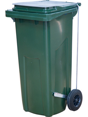 Garbage container p/e 120l. color. green