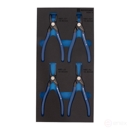 Set of locking ring pullers NORGAU Industrial NS80-4, 4 pieces