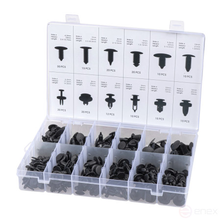 Набор крепежей (клипс) универсальный 192пр ARNEZI R8020204