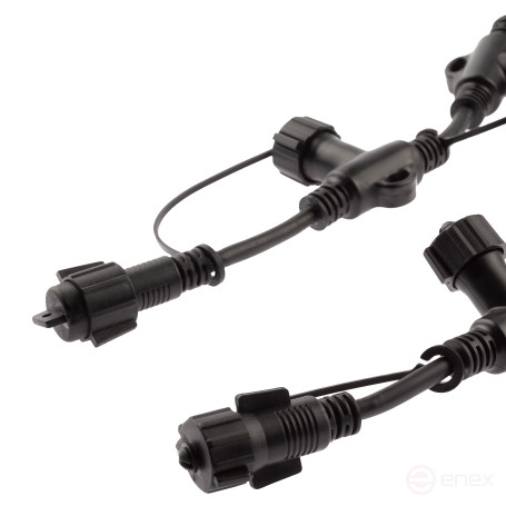 ERA ERAPS-R Splitter for IP65 Garlands 20 Sockets 2 meters Rubber Black