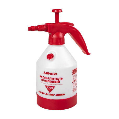 Распылитель (опрыскиватель) помповый 1л устойчивый к агрессивным жидкостям ARNEZI R9900006