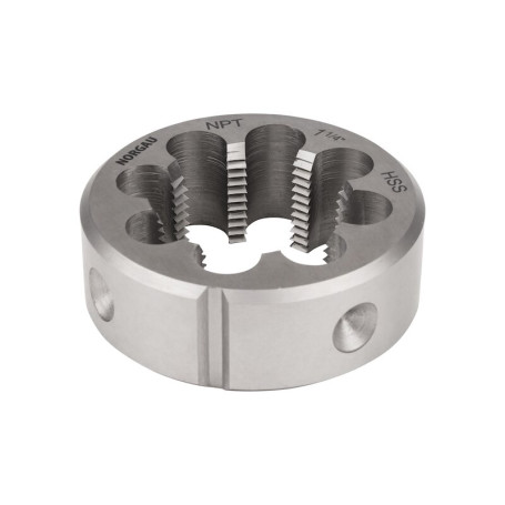 Round die NORGAU Industrial for metal HSS NPT 1 1/4x11.5, Form B