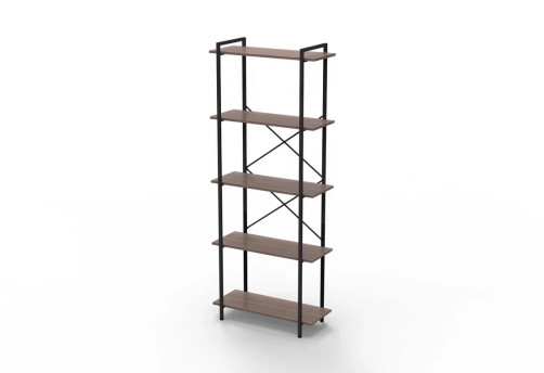 Стеллаж GRETTE RH5-01 Лофт 195x79x36, 5 полок, ясень темный