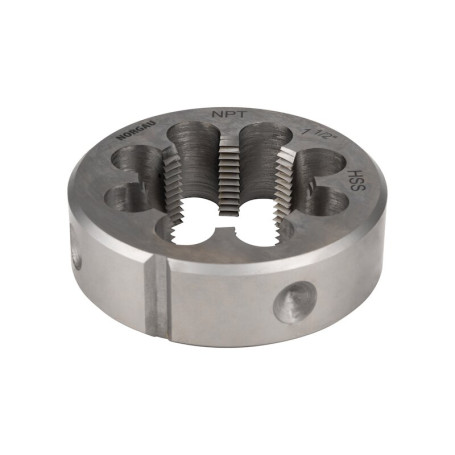 Round die NORGAU Industrial for metal HSS NPT 1 1/2 x 11.5, Form B