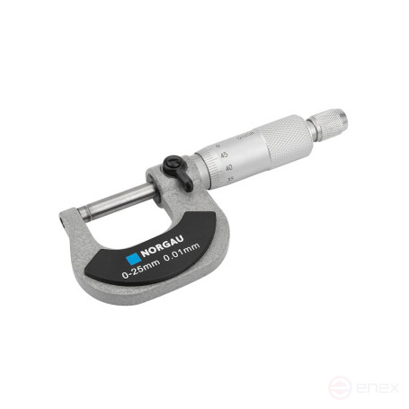 Микрометр гладкий NORGAU Industrial 0-25 мм, NM-25