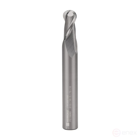 Фреза сферическая высокопроизводительная NORGAU Industrial по металлу 10 мм, Z2, VHM