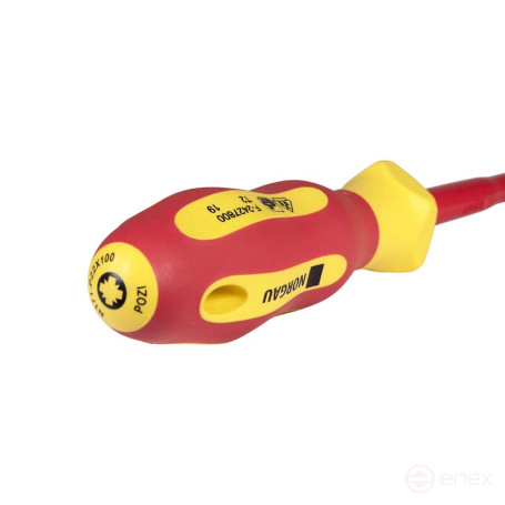 Отвертка диэлектрическая крестовая NORGAU Industrial PZ2x100 мм, тип N171