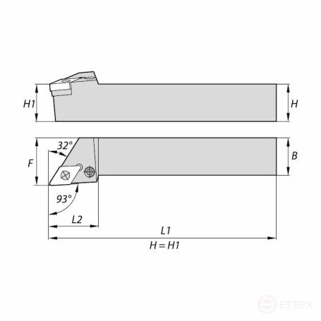 Turning holder NORGAU Industrial for outdoor processing PDJNL2525M15